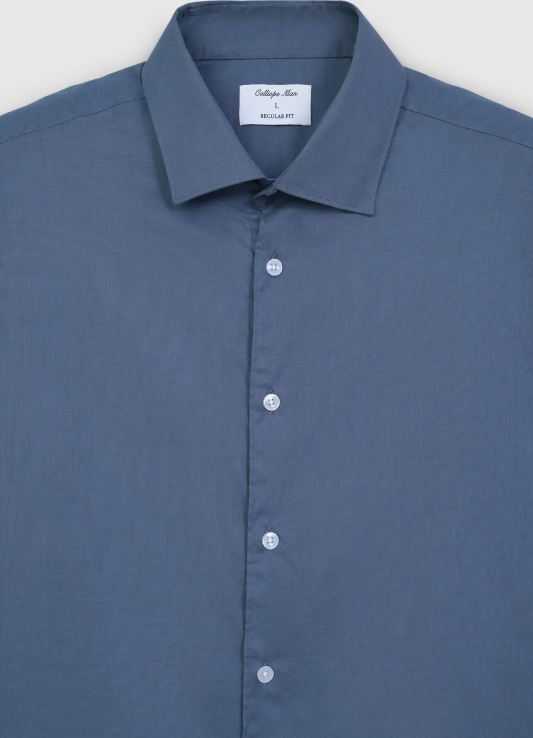 Calliope chemise homme coton manches longues unie