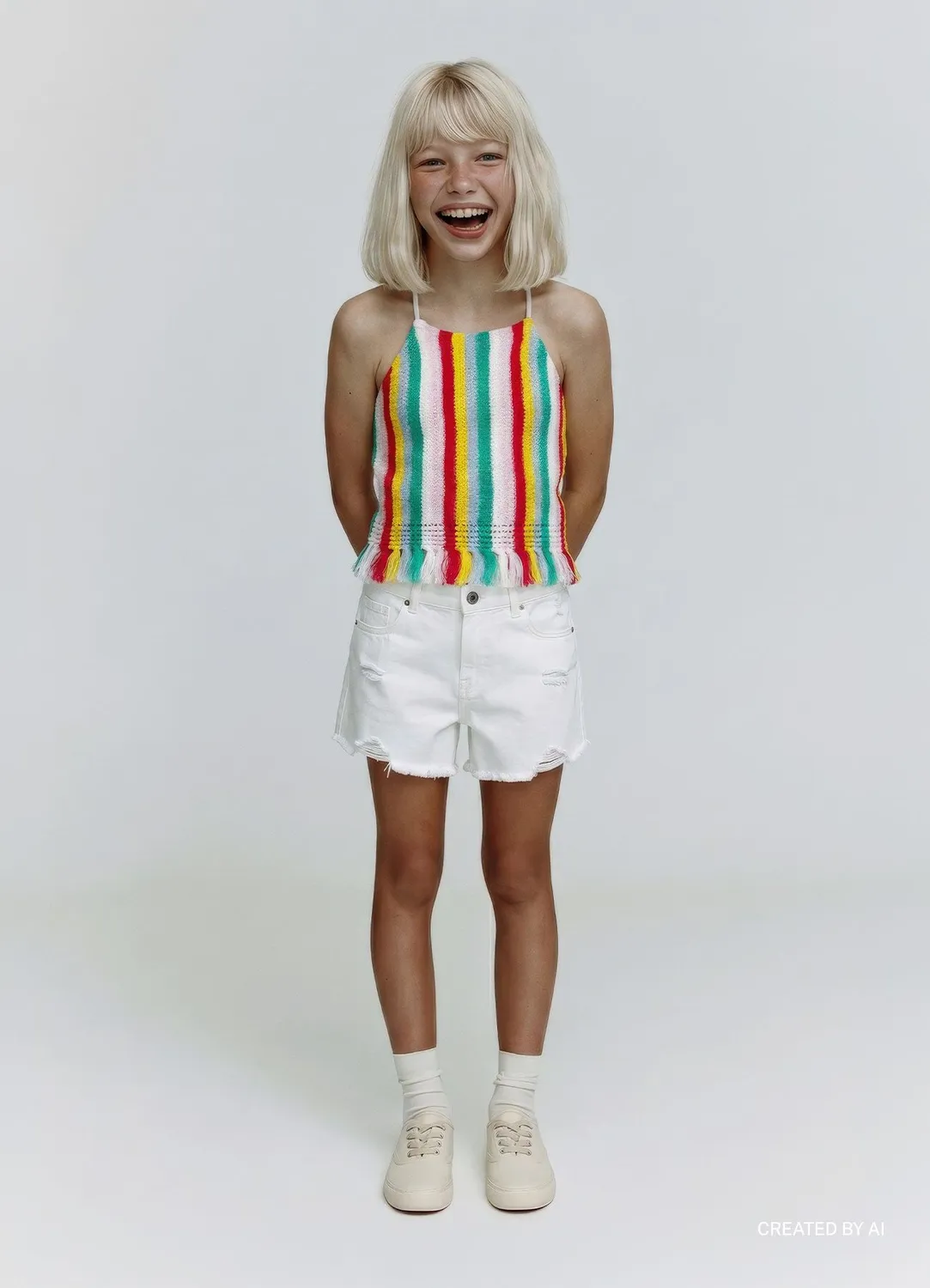 Calliope Mom Fit Short fille denim déchiré