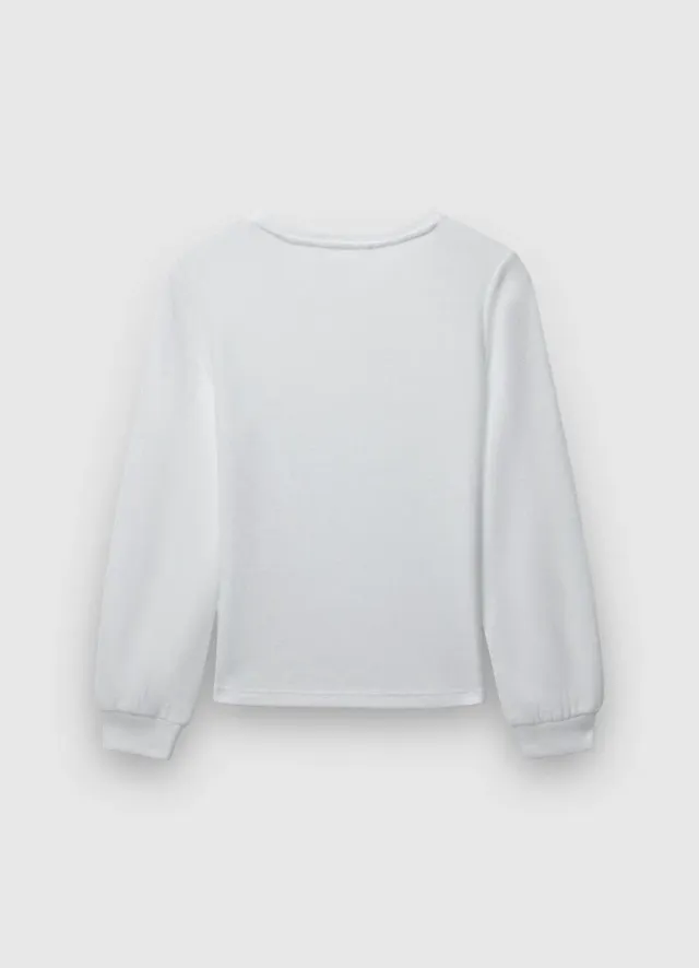 Calliope pull fille perles col rond