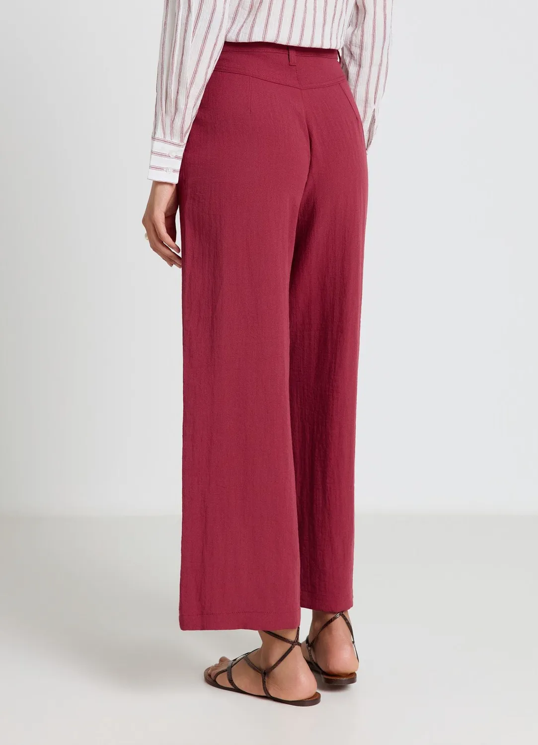 Calliope pantalon palazzo femme S doubles pinces