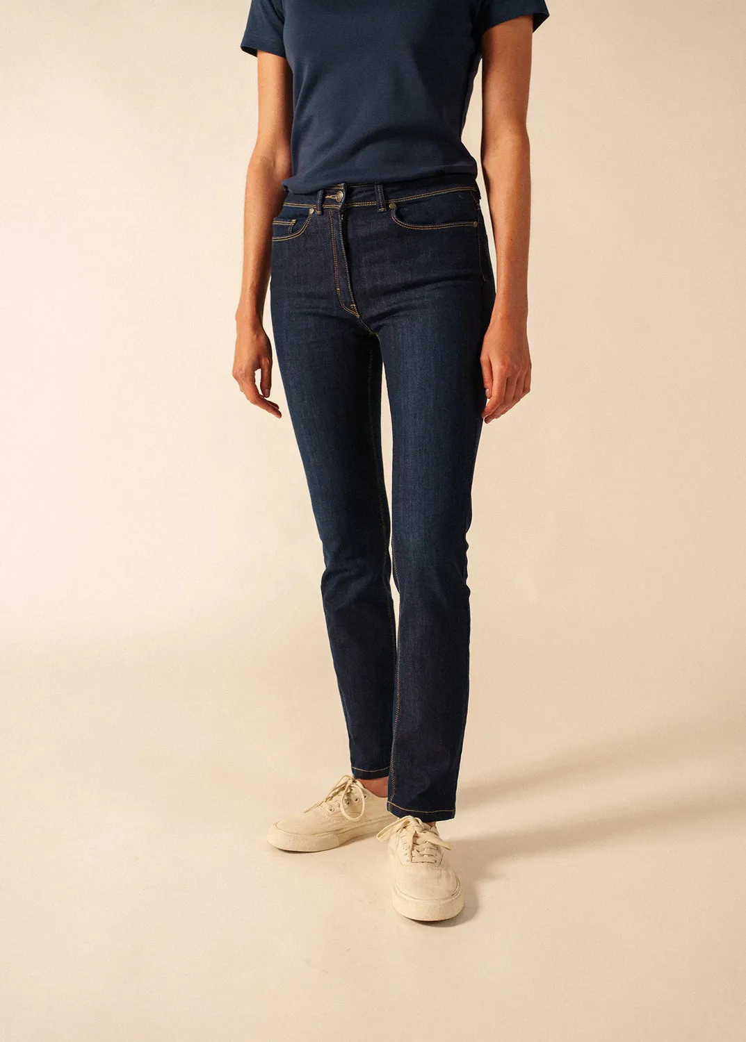 Saint James Mimosa jean slim jean stretch taille haute