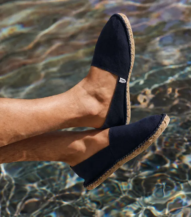 Cocorico espadrille homme marine toile coton