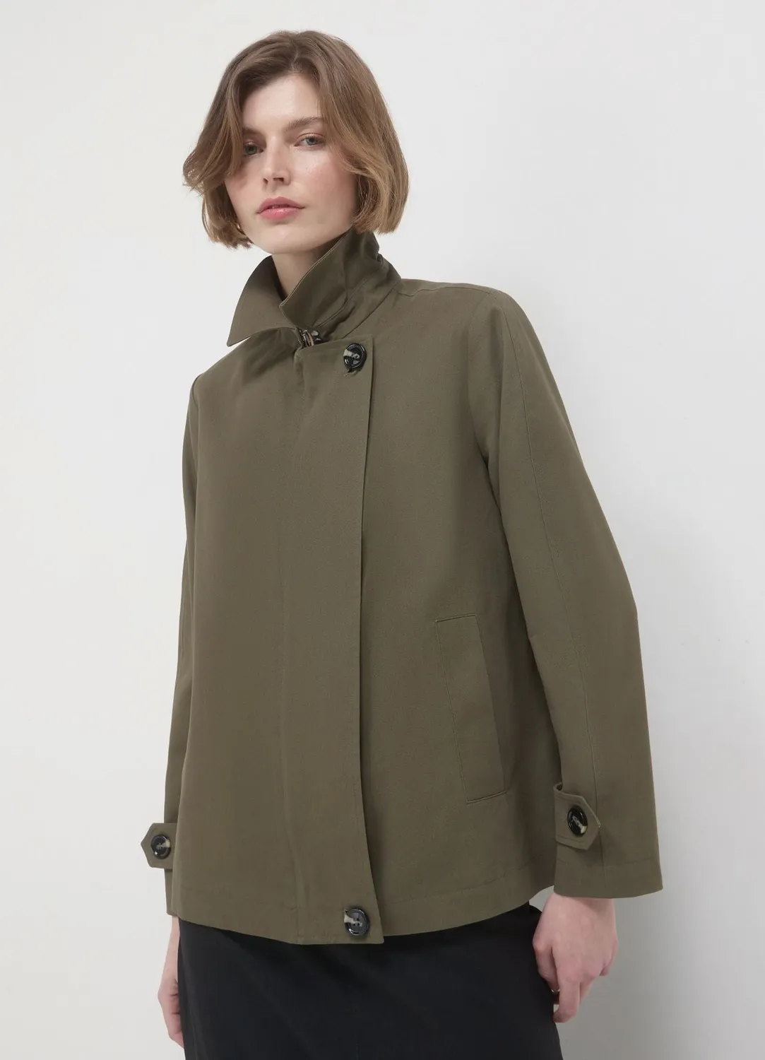 Calliope trench court femme coton uni