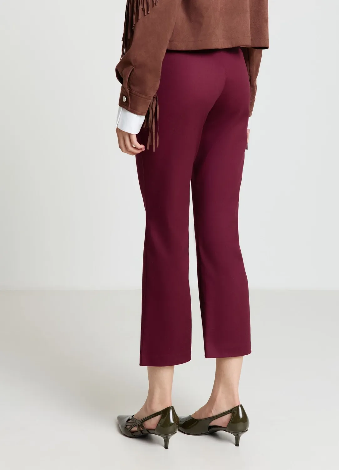 Calliope pantalon cropped flare femme coton