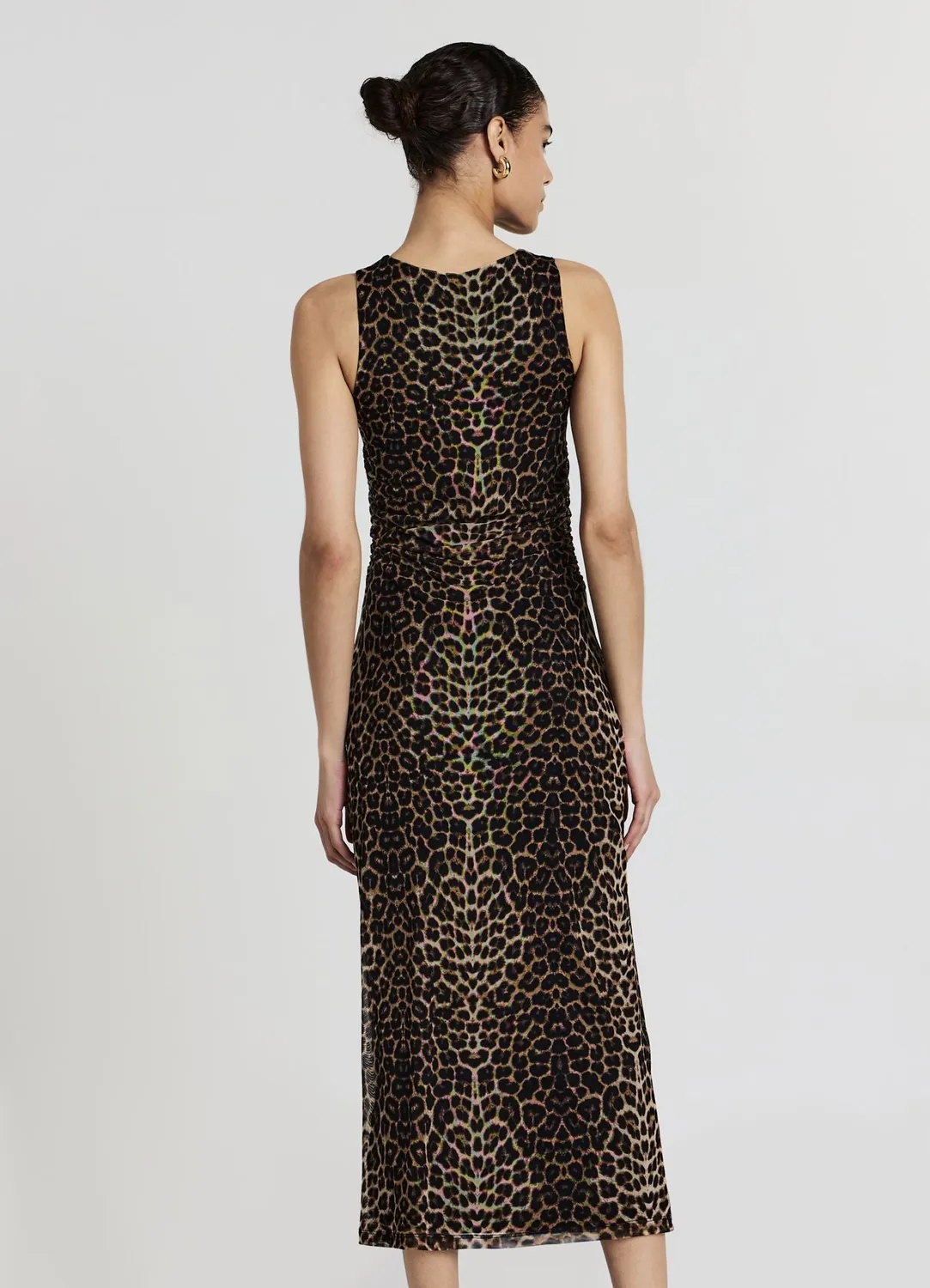 Calliope robe longue animalier sans manches femme