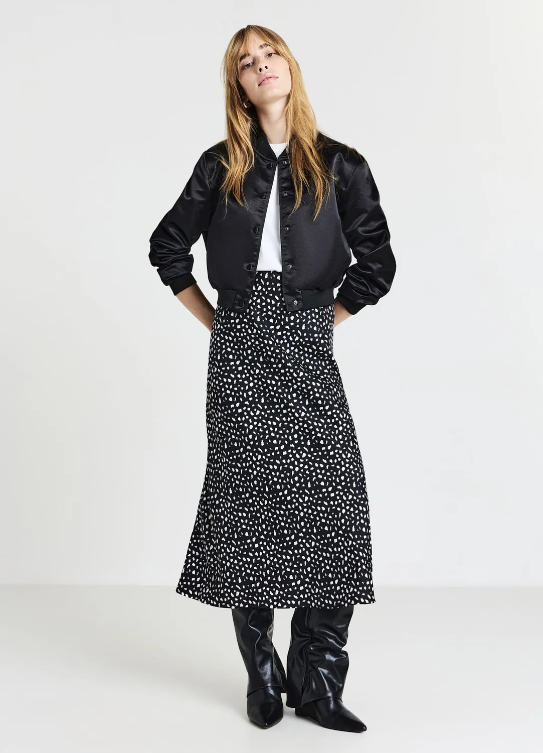 Calliope bomber satin veste femme uni