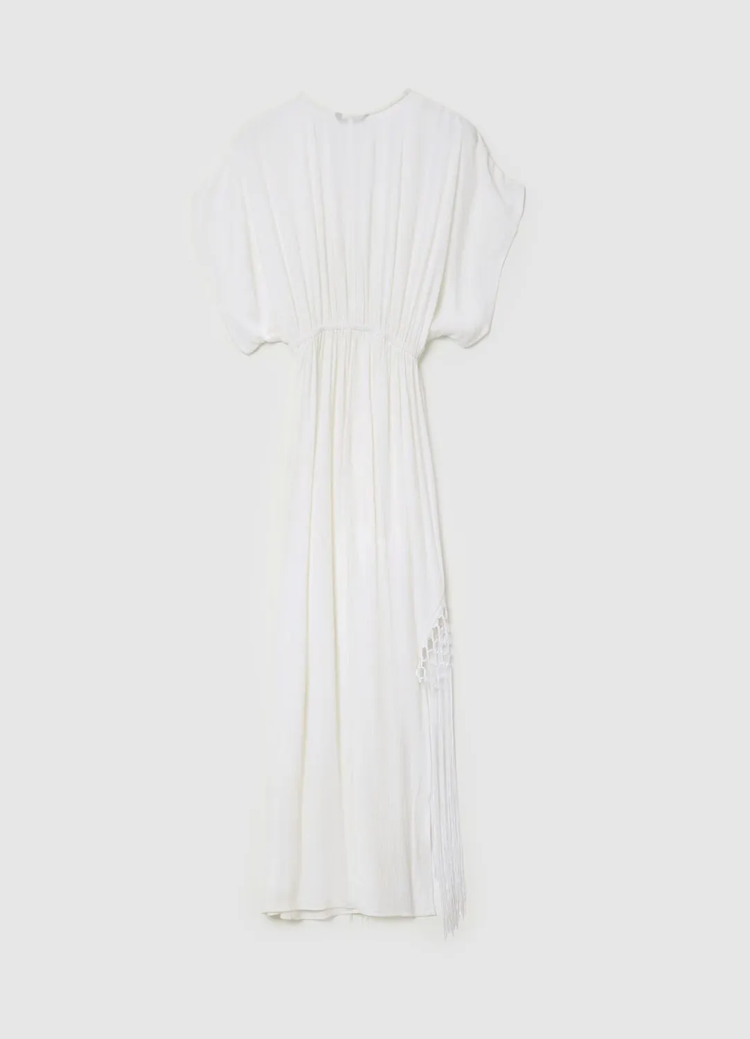 Calliope robe longue portefeuille femme à franges