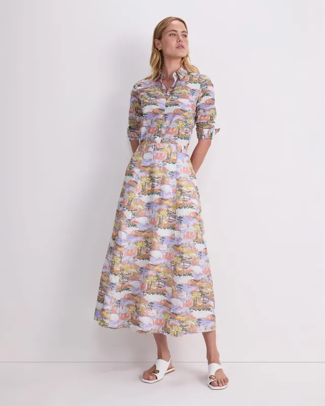 Sportscraft Coastal Parade Liberty jupe midi lin