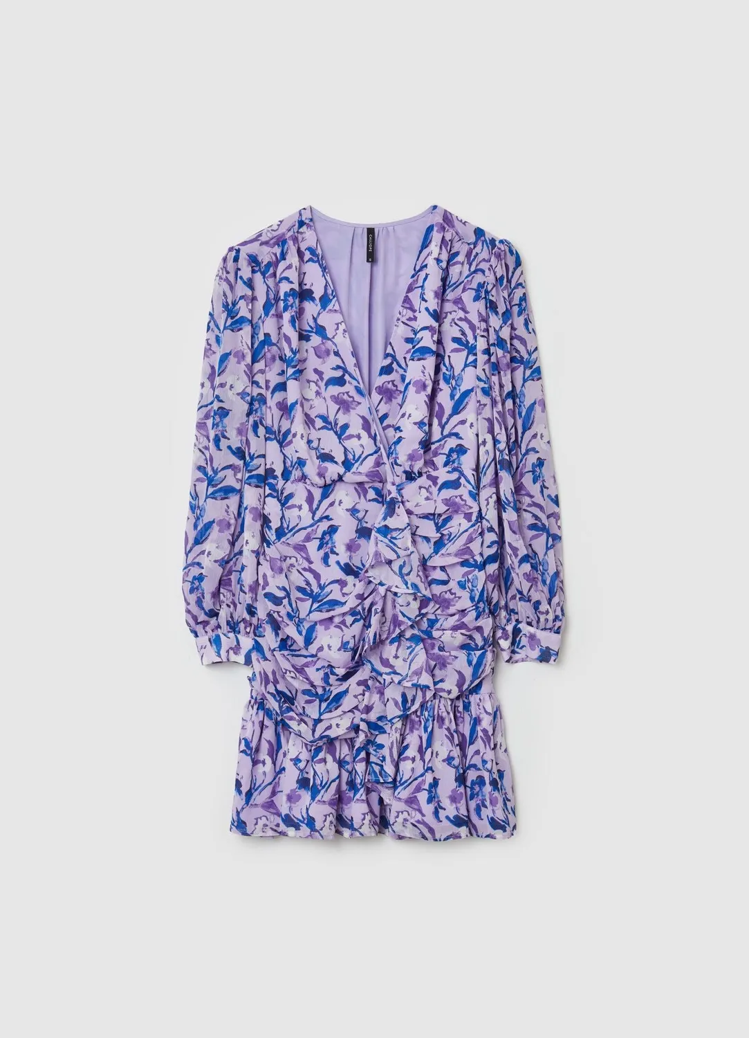 Calliope robe courte femme fleurie col V