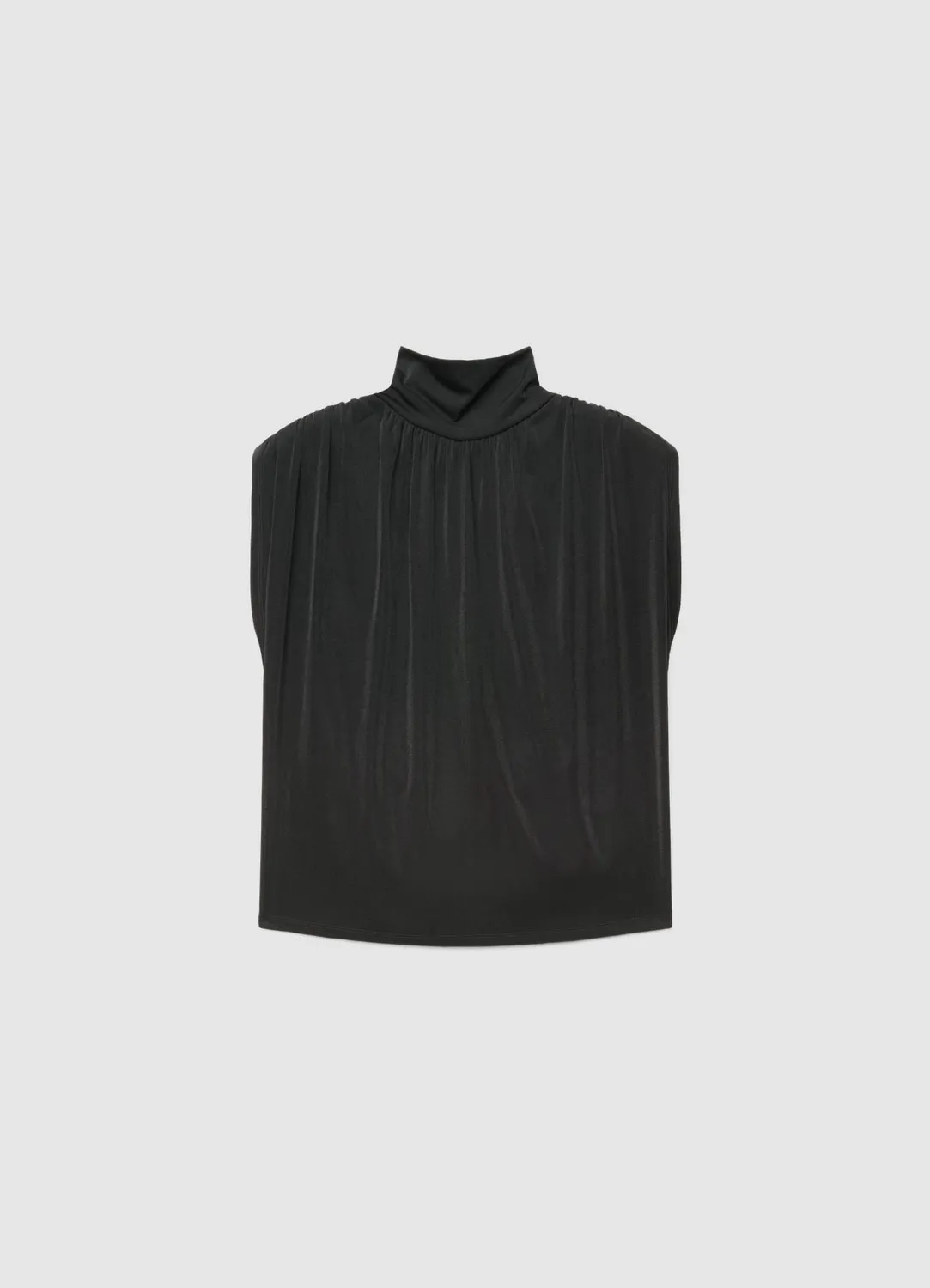 Calliope top col montant dos nu drapé femme