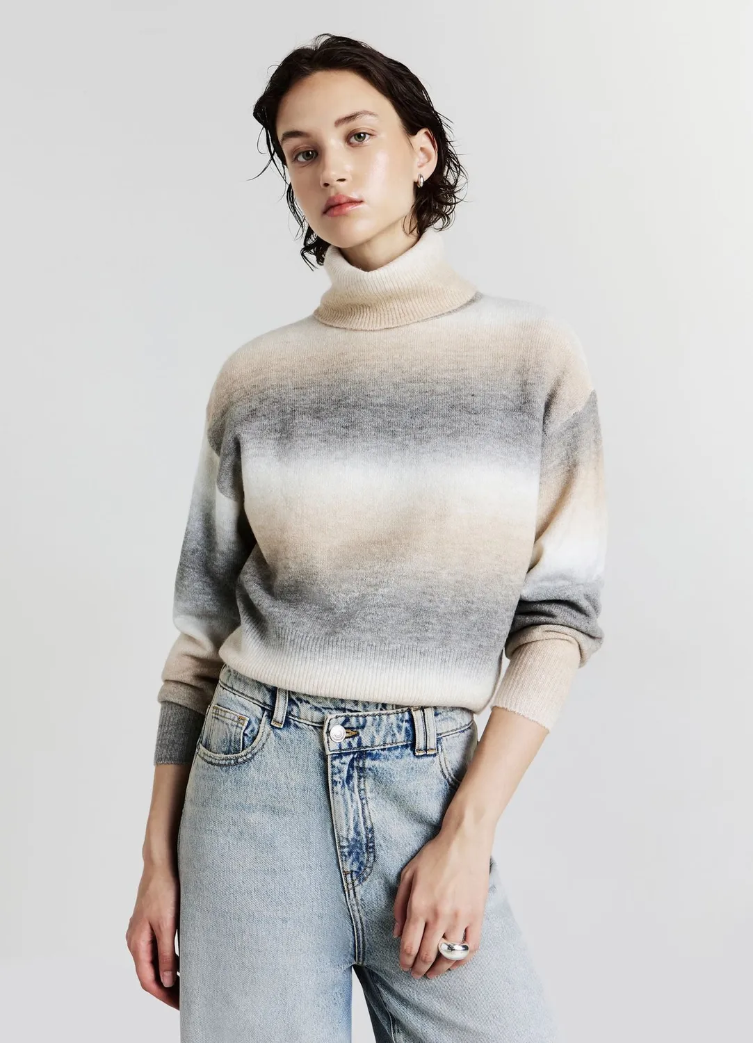 Calliope Pull col roulé dégradé femme taille S