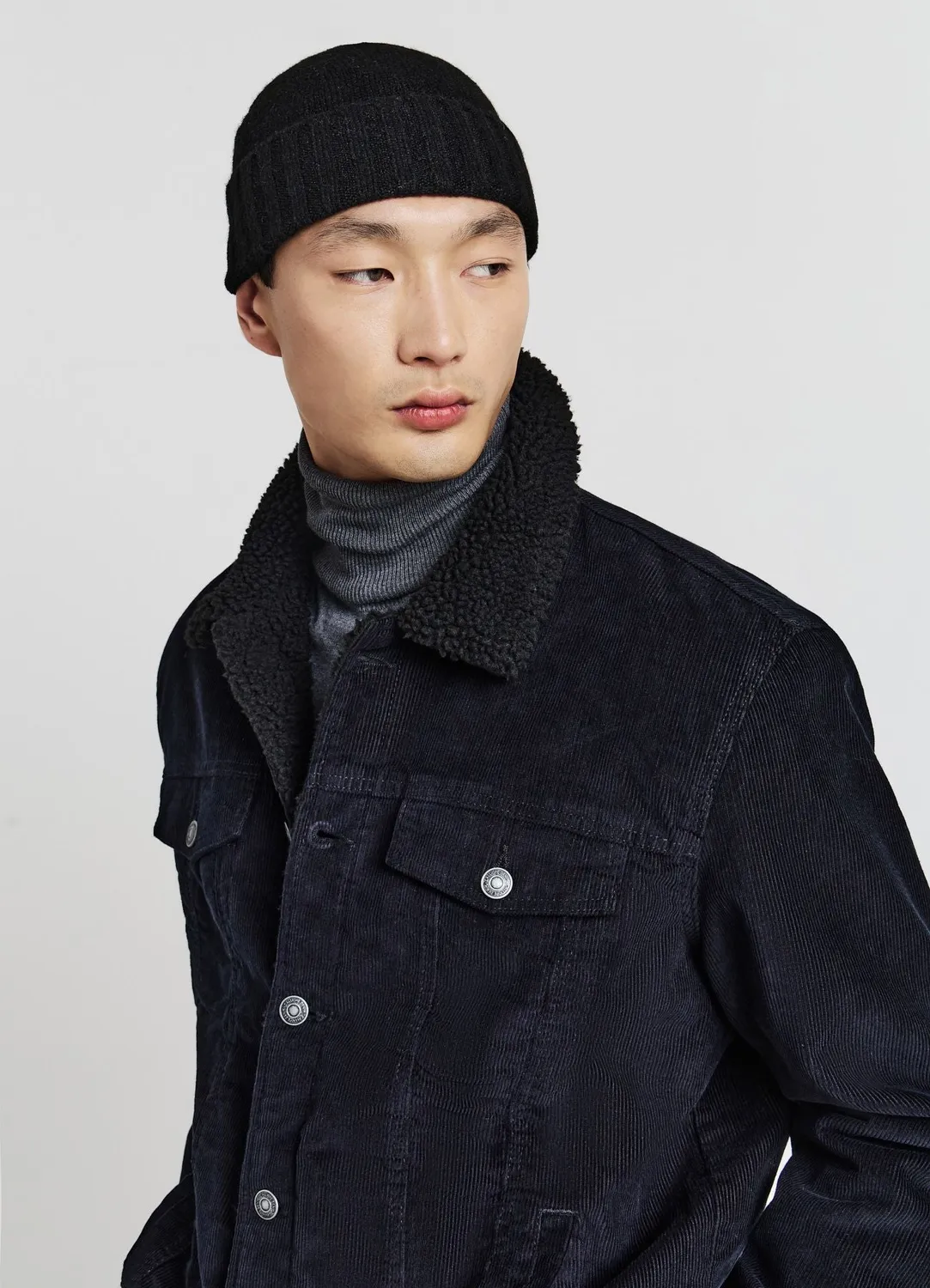 Calliope veste homme matelassée col fourrure L