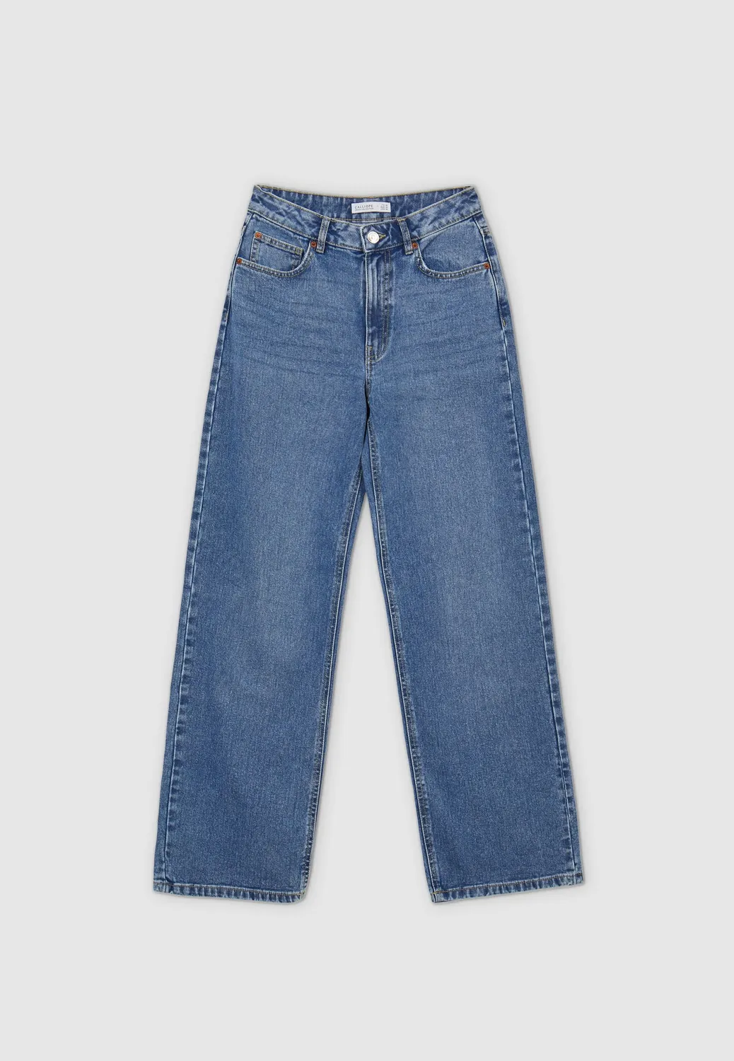 Calliope jean wide leg taille haute femme bleu