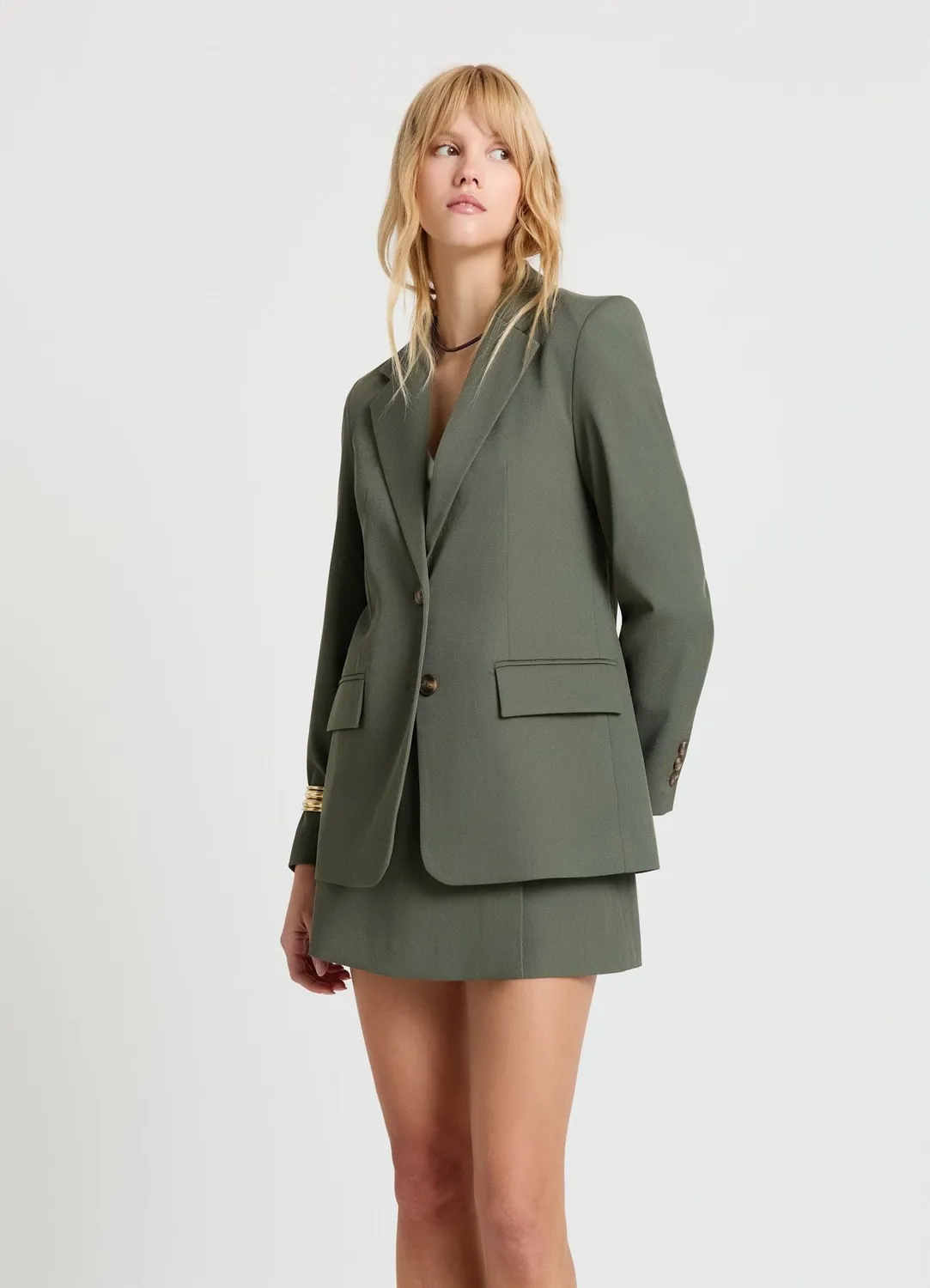 Calliope blazer 2 boutons femme uni droit
