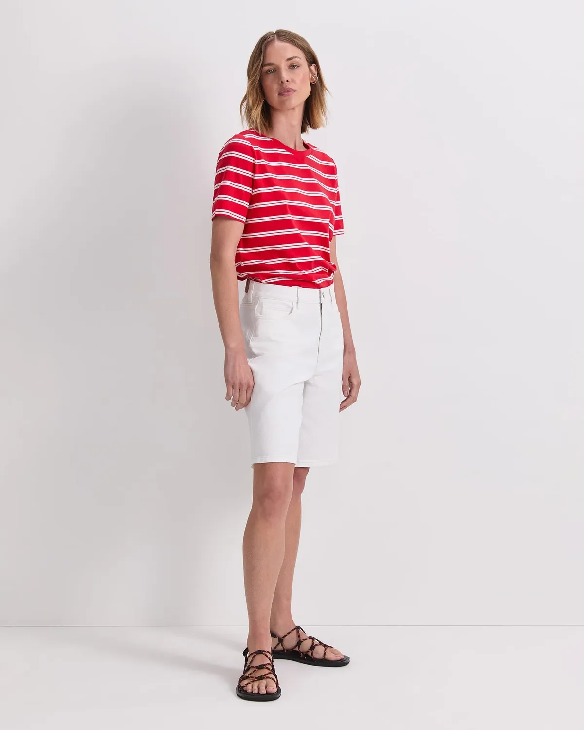 Sportscraft Allegra short jean femme longueur genou