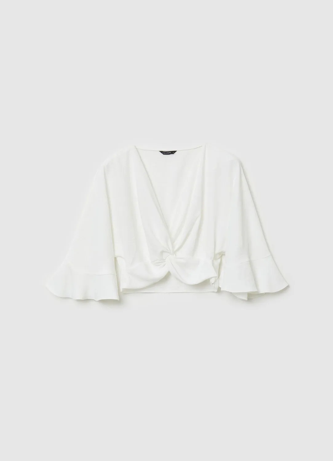 Calliope chemise femme torsadée à volants