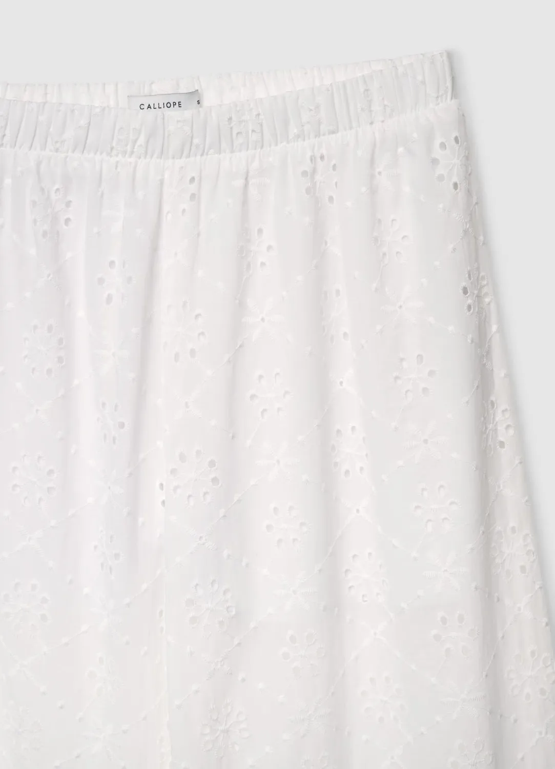 Calliope pantalon large femme broderie anglaise