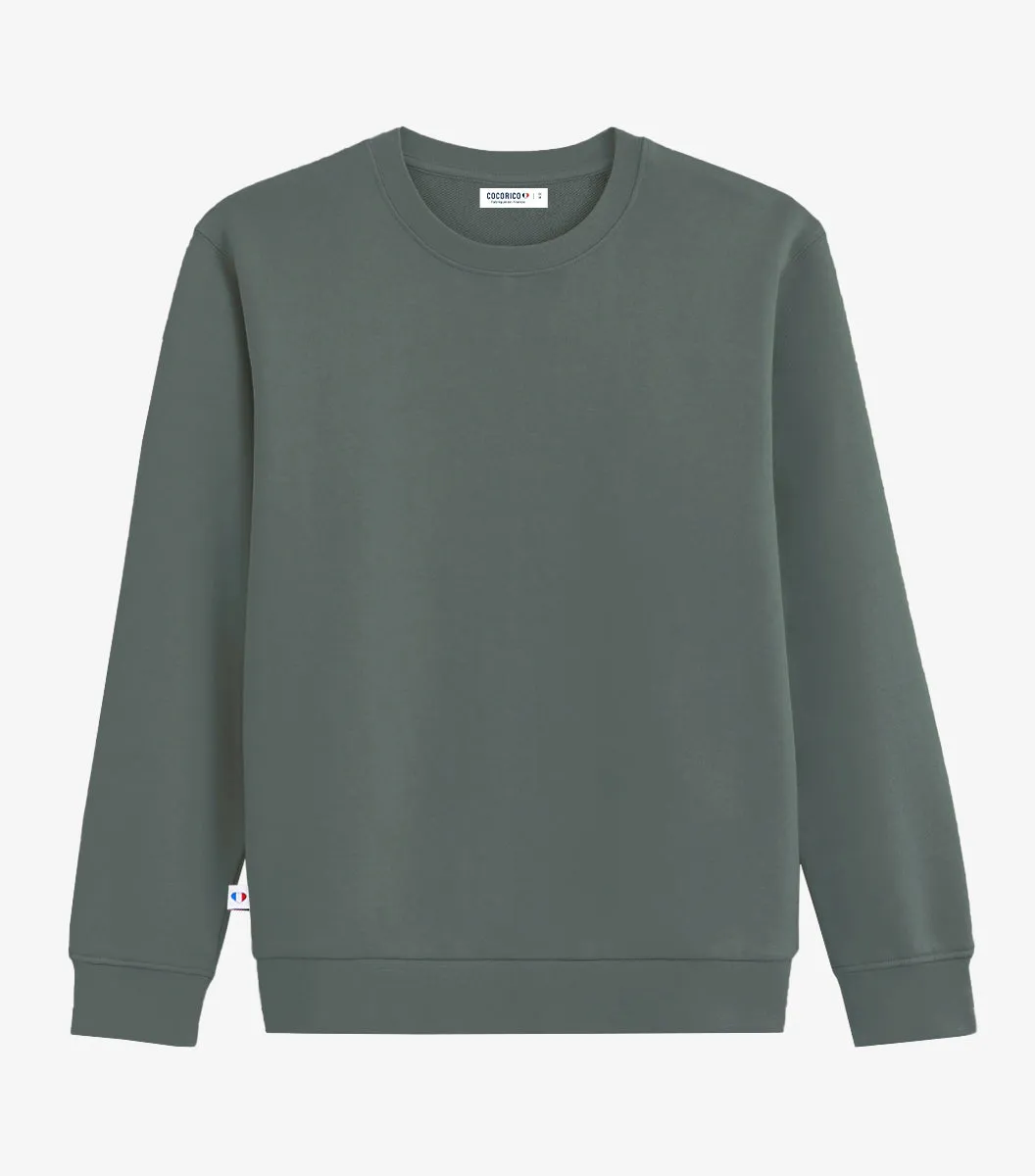 Cocorico Intemporel sweat homme sauge coton