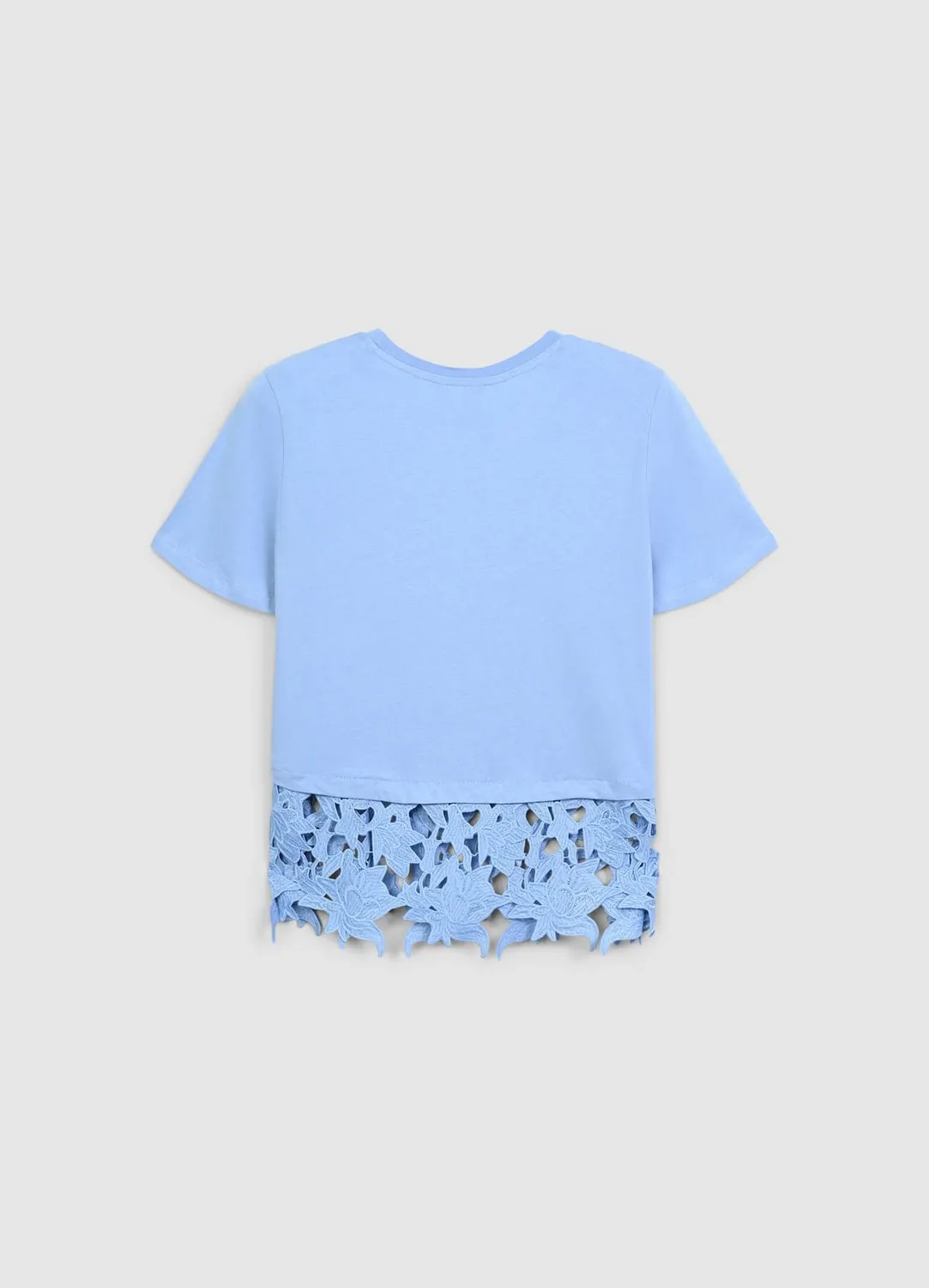 Calliope T-shirt fondo sangallo femme coton blanc
