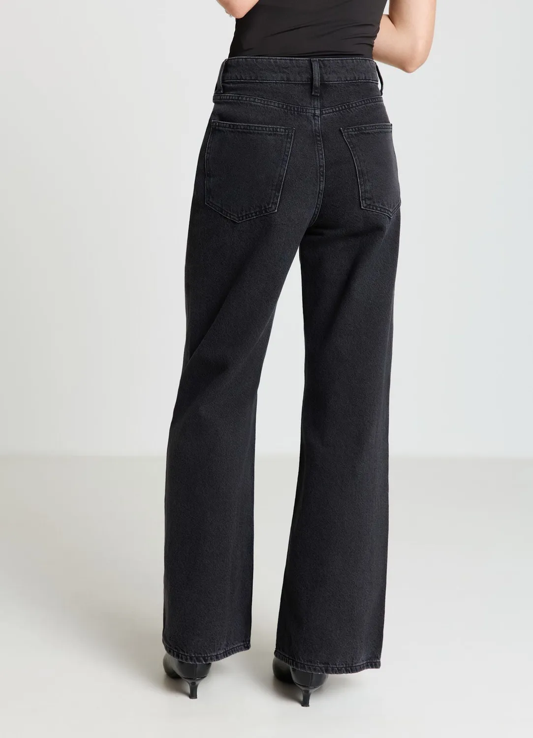 Calliope Wide Leg jean femme large chaîne strass