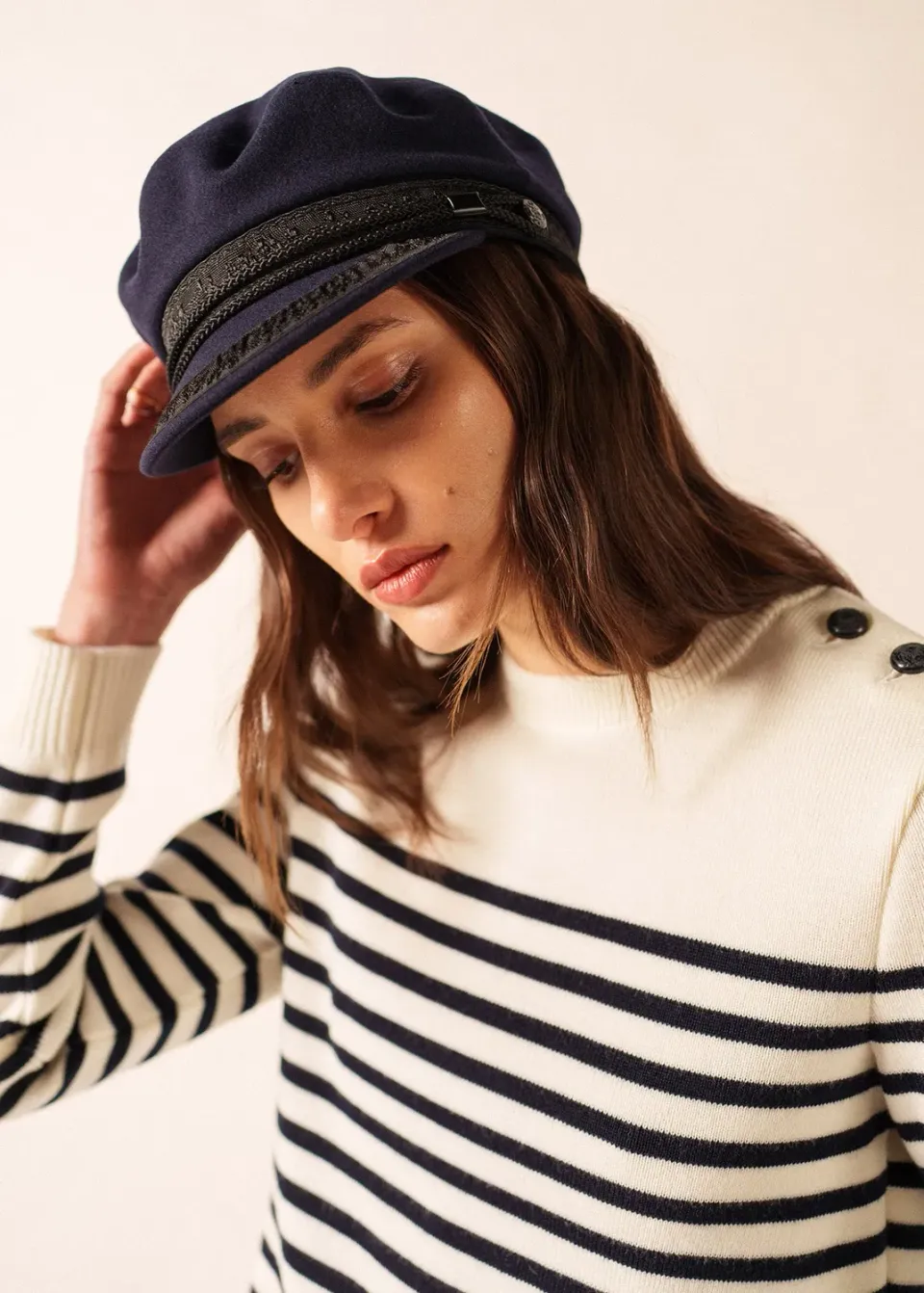 Saint James casquette marin drap laine navy 53-61