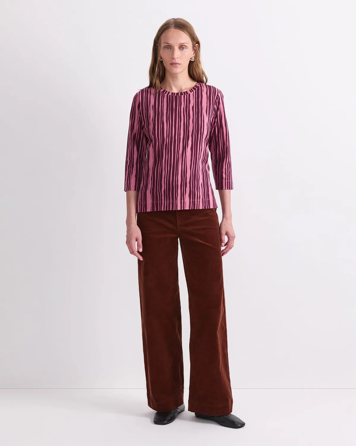 Sportscraft Stripe Print Mercerised tee rayé femme 3/4