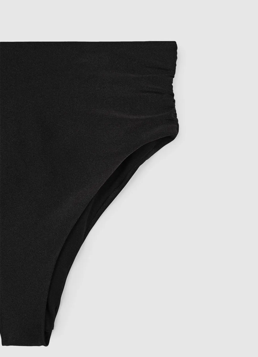 Calliope slip bain femme taille haute froncé uni