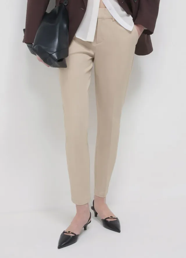 Calliope pantalon rasatello coton femme regular