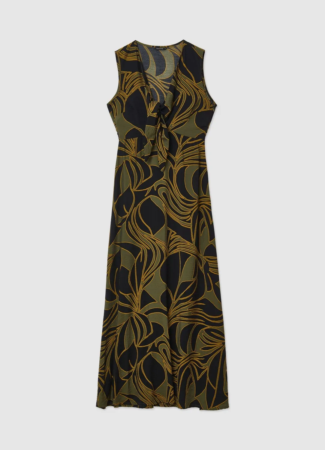 Calliope Atelier robe longue feuillage femme nœud