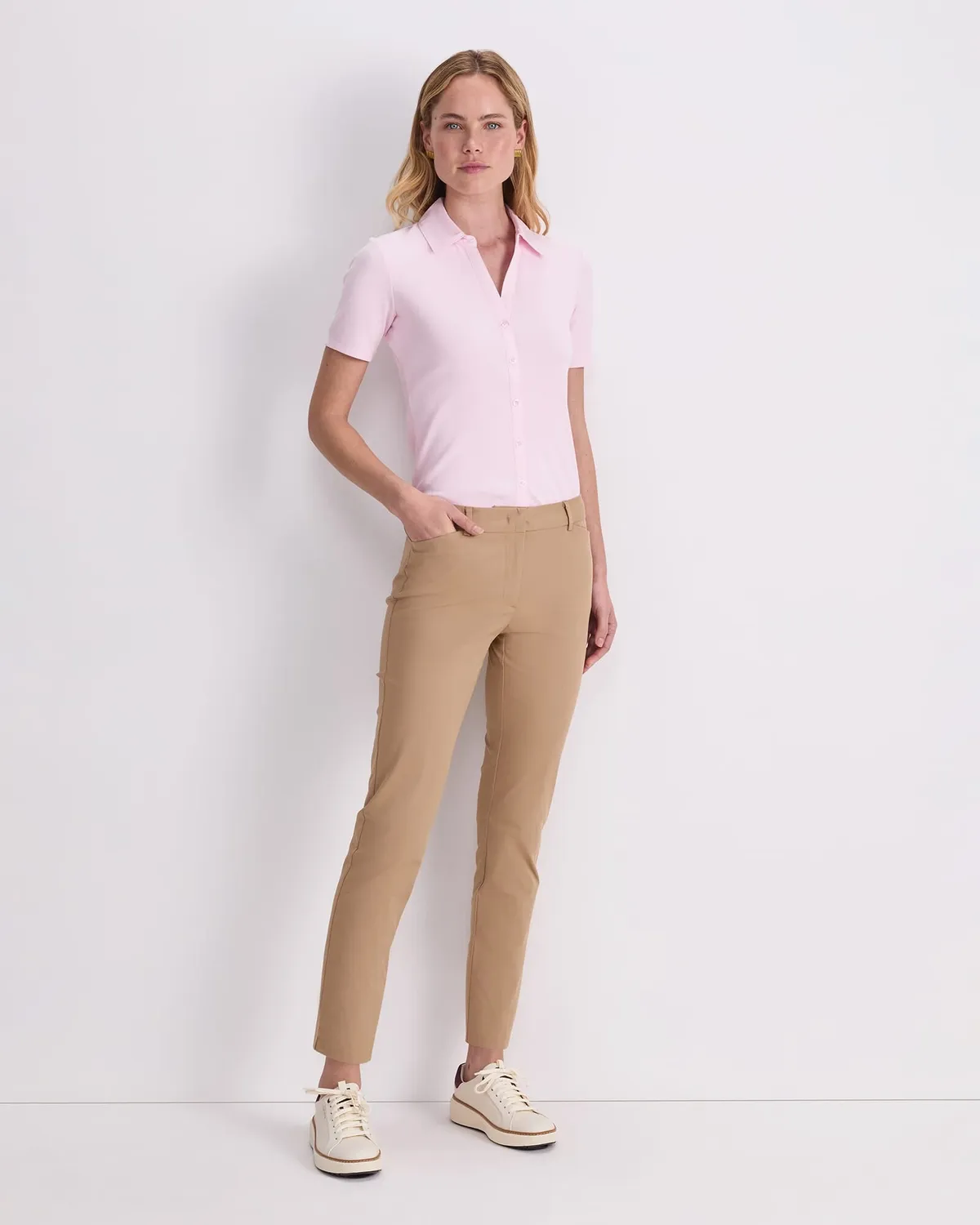 Sportscraft Evie Straight pantalon capri coton stretch femme