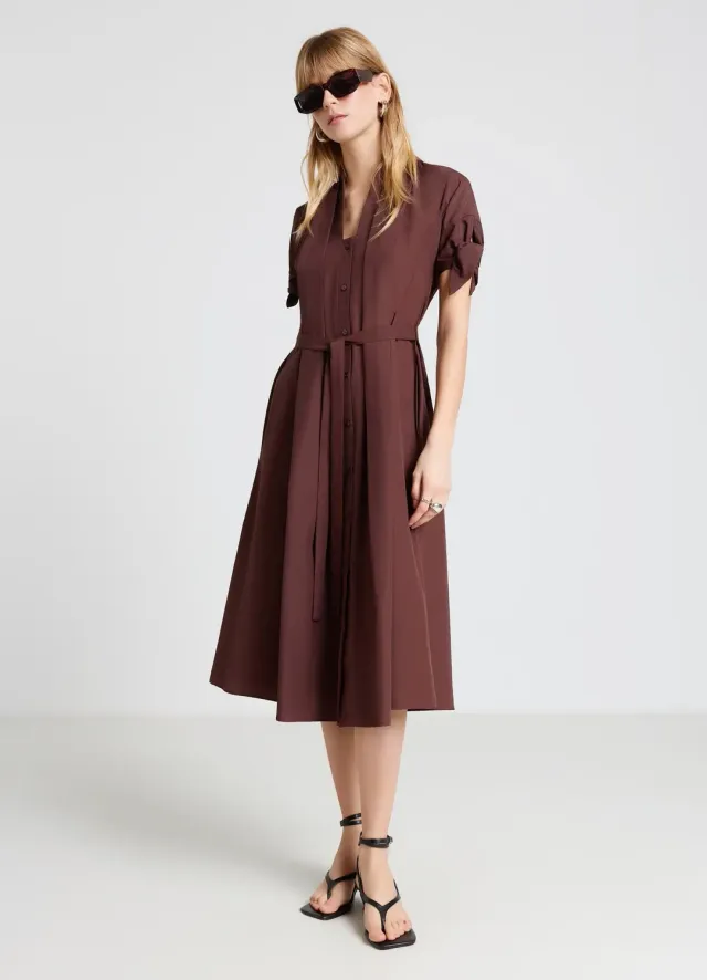 Calliope chemisier robe ceinture femme évasée