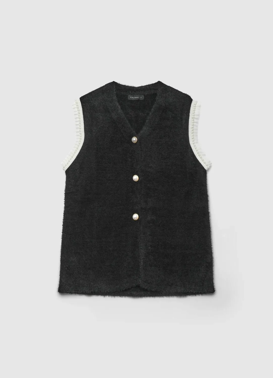 Calliope Top Sans Manches Passementerie Femme Col V