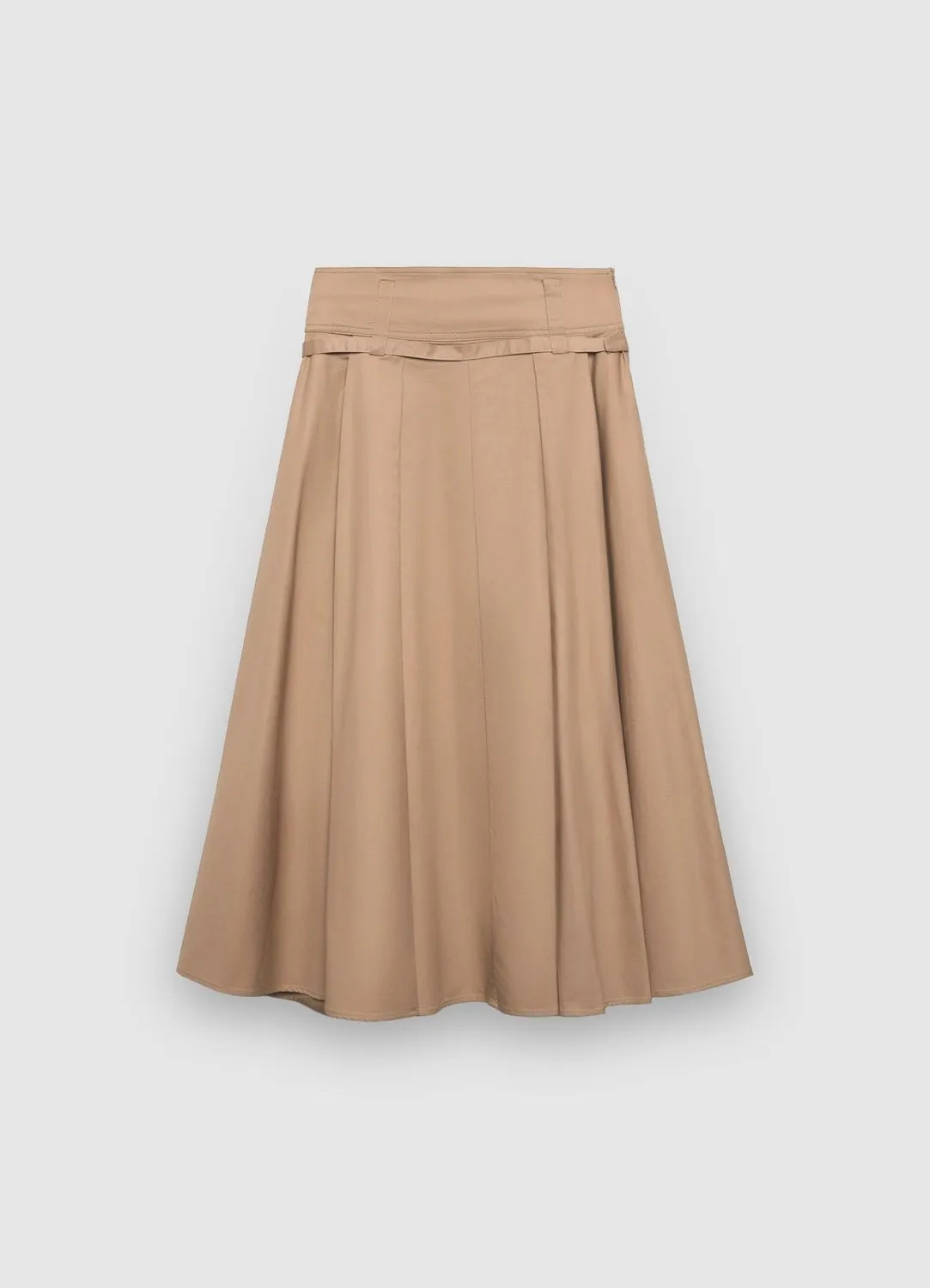 Calliope jupe midi évasée popeline femme unie