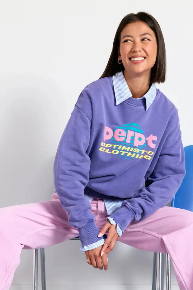 Perpète Donna denim sweat coton bio oversize