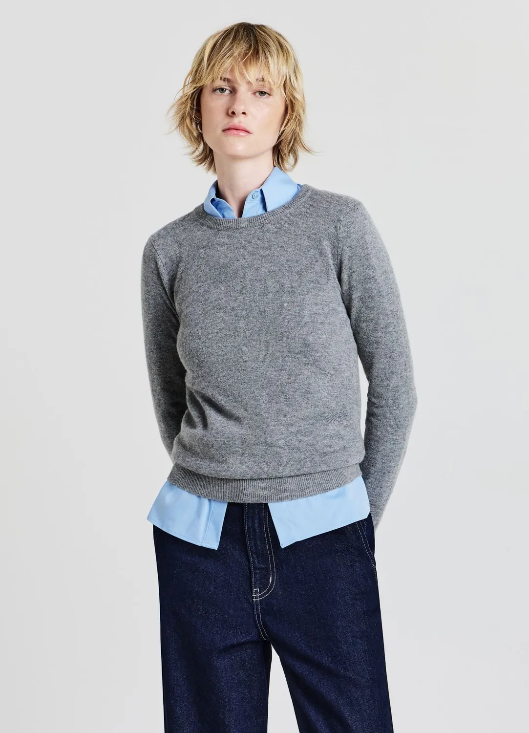 Calliope pull col rond femme maille fine