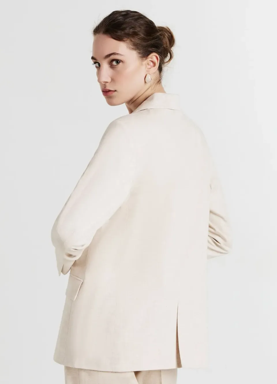 Calliope veste monopetto femme lin regular