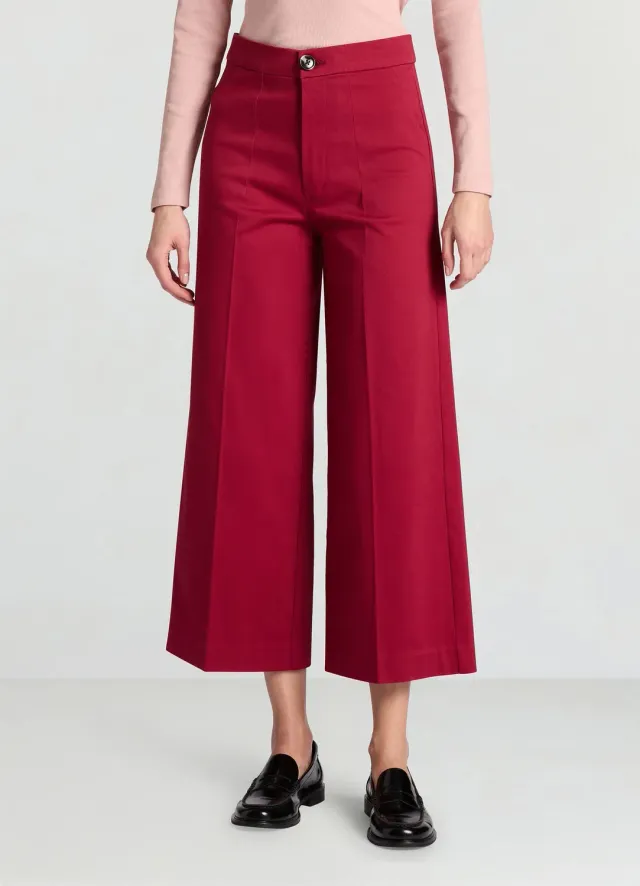 Calliope Culotte tailleur femme jambe large uni bureau