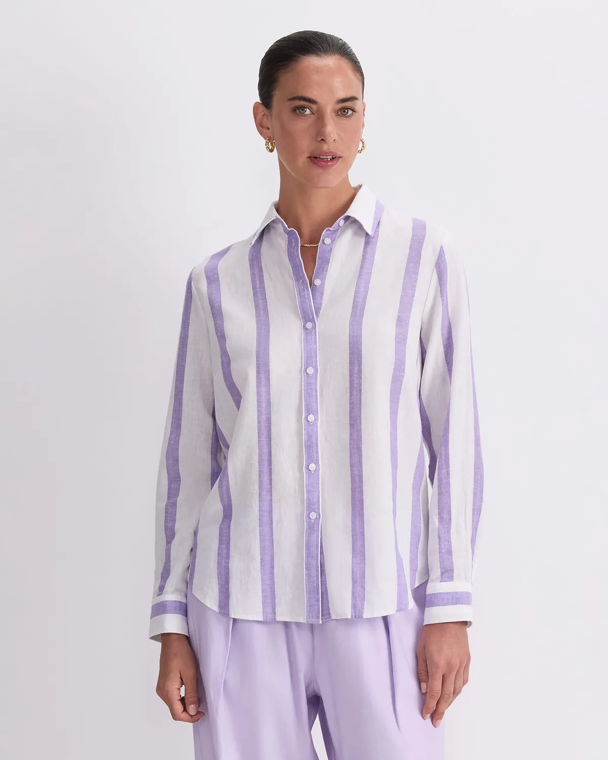 SportsCraft Dee chemise lin rayée femme