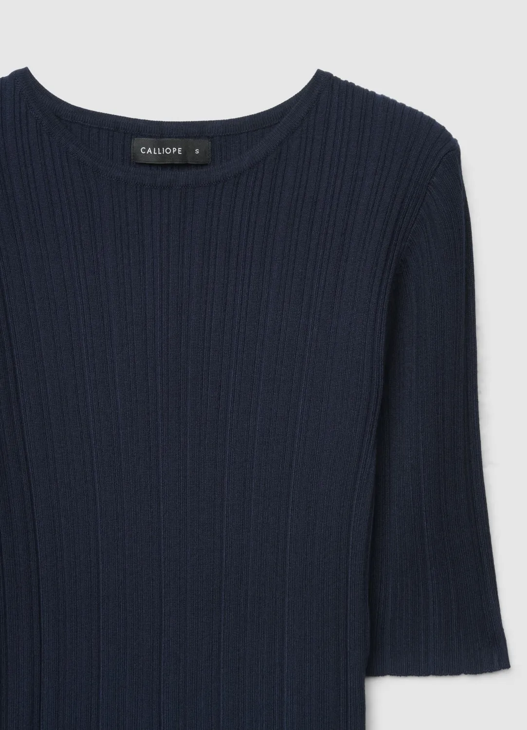 Calliope t-shirt côtelé col rond femme