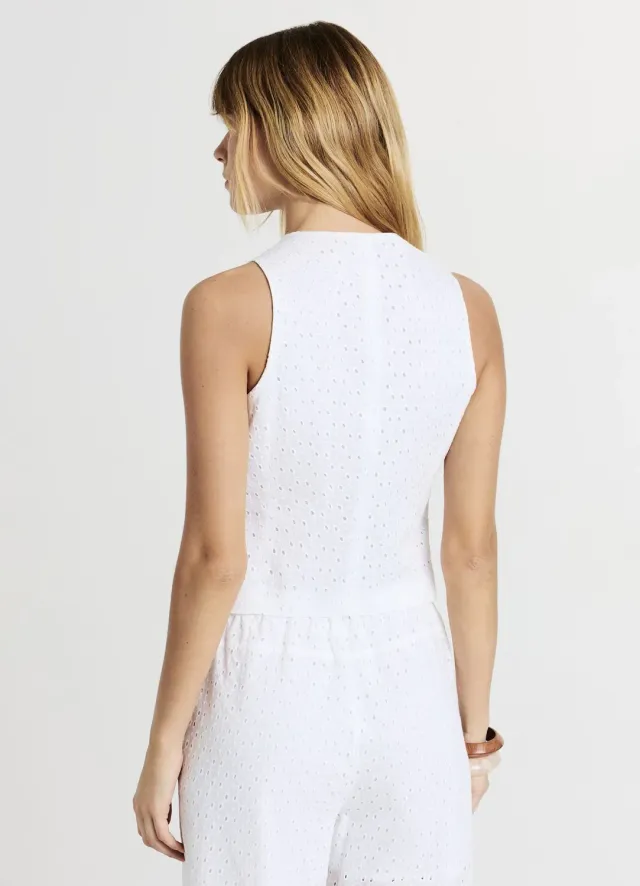 Calliope gilet sangallo 3 boutons femme
