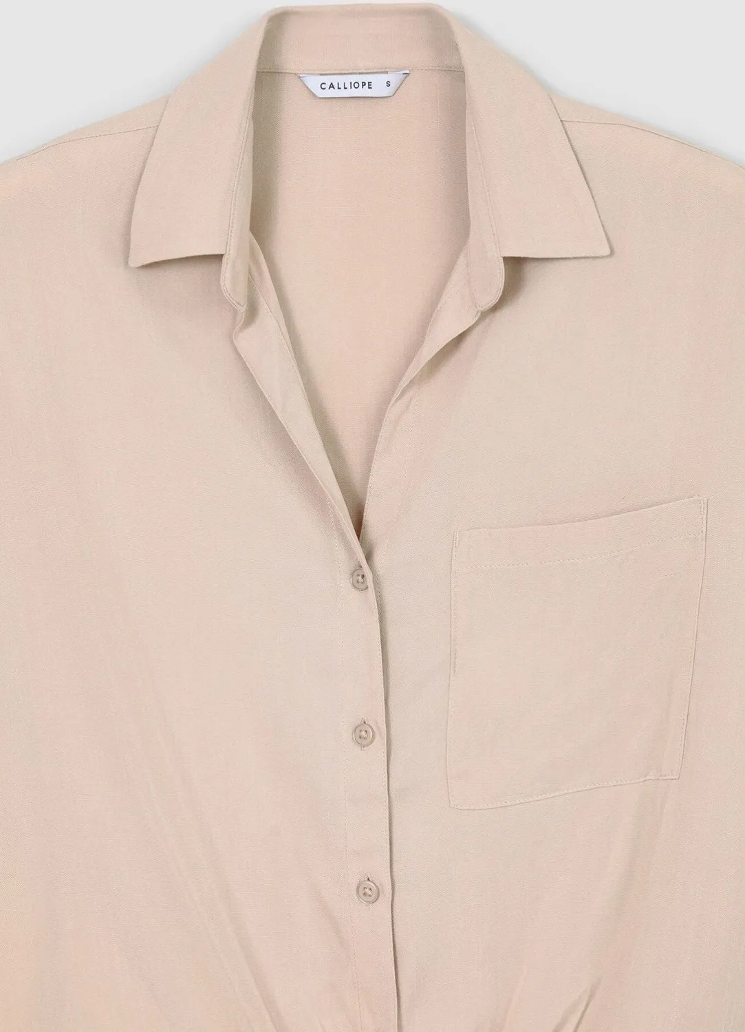 Calliope chemise femme à nœud manches courtes