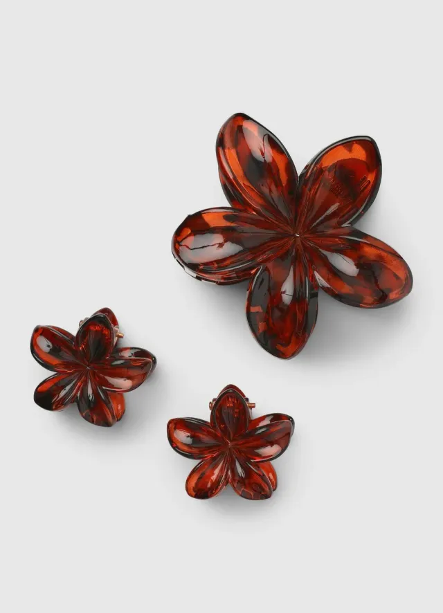 Calliope lot 3 pinces fleur pince cheveux femme