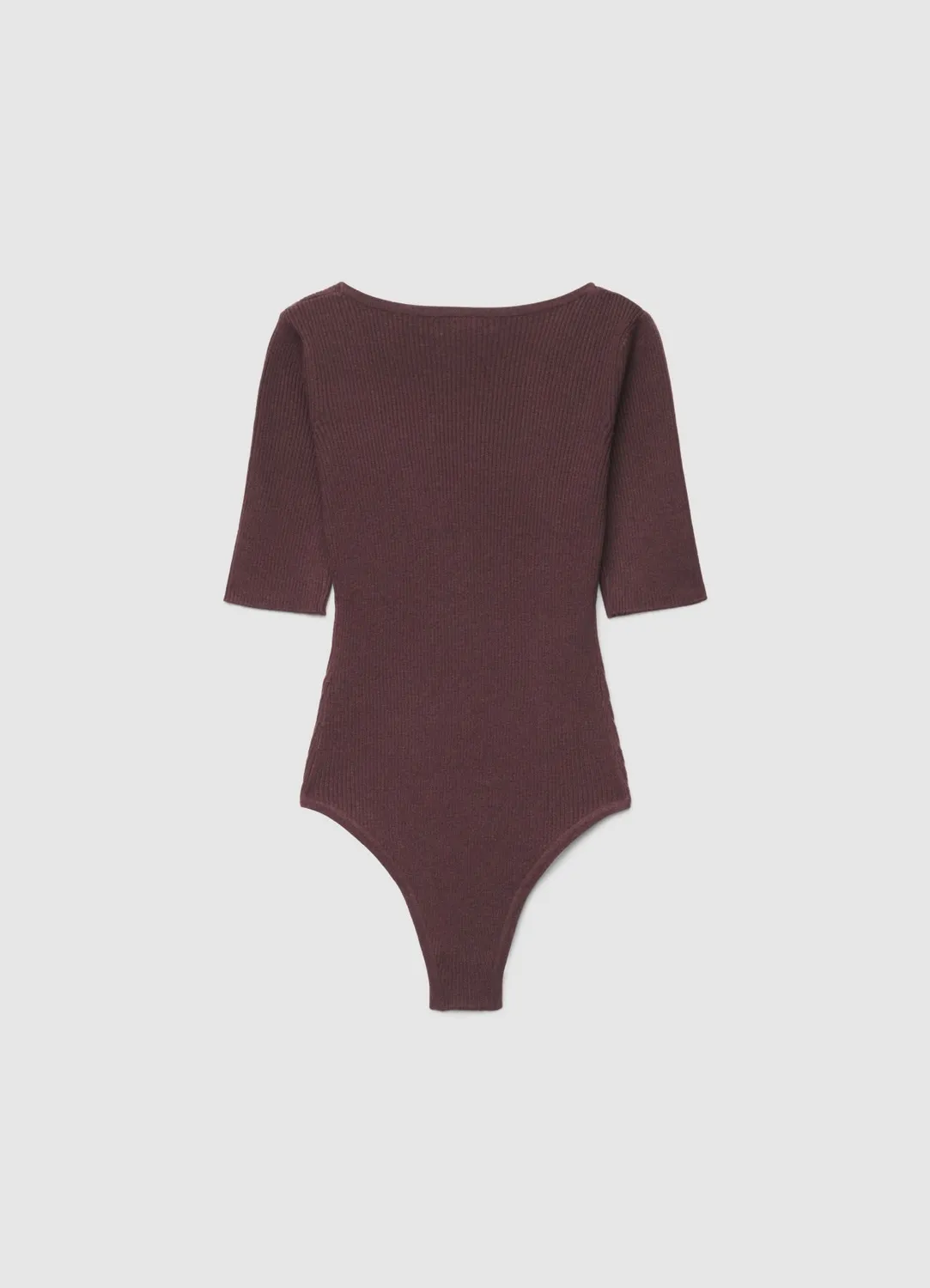 Calliope Body maglia costine scollo V pizzo dentelle