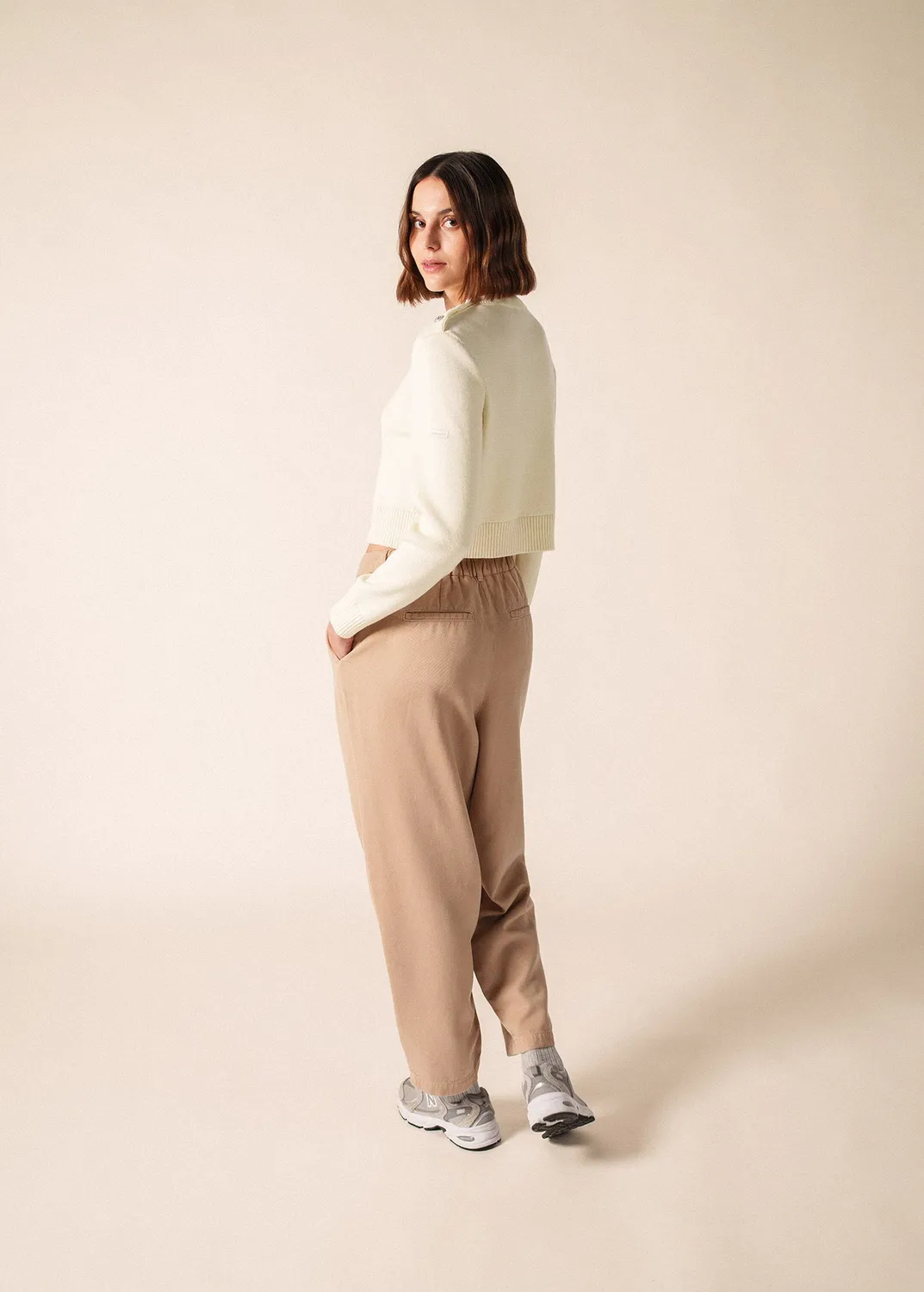 Saint James Cancale Court pull écume laine