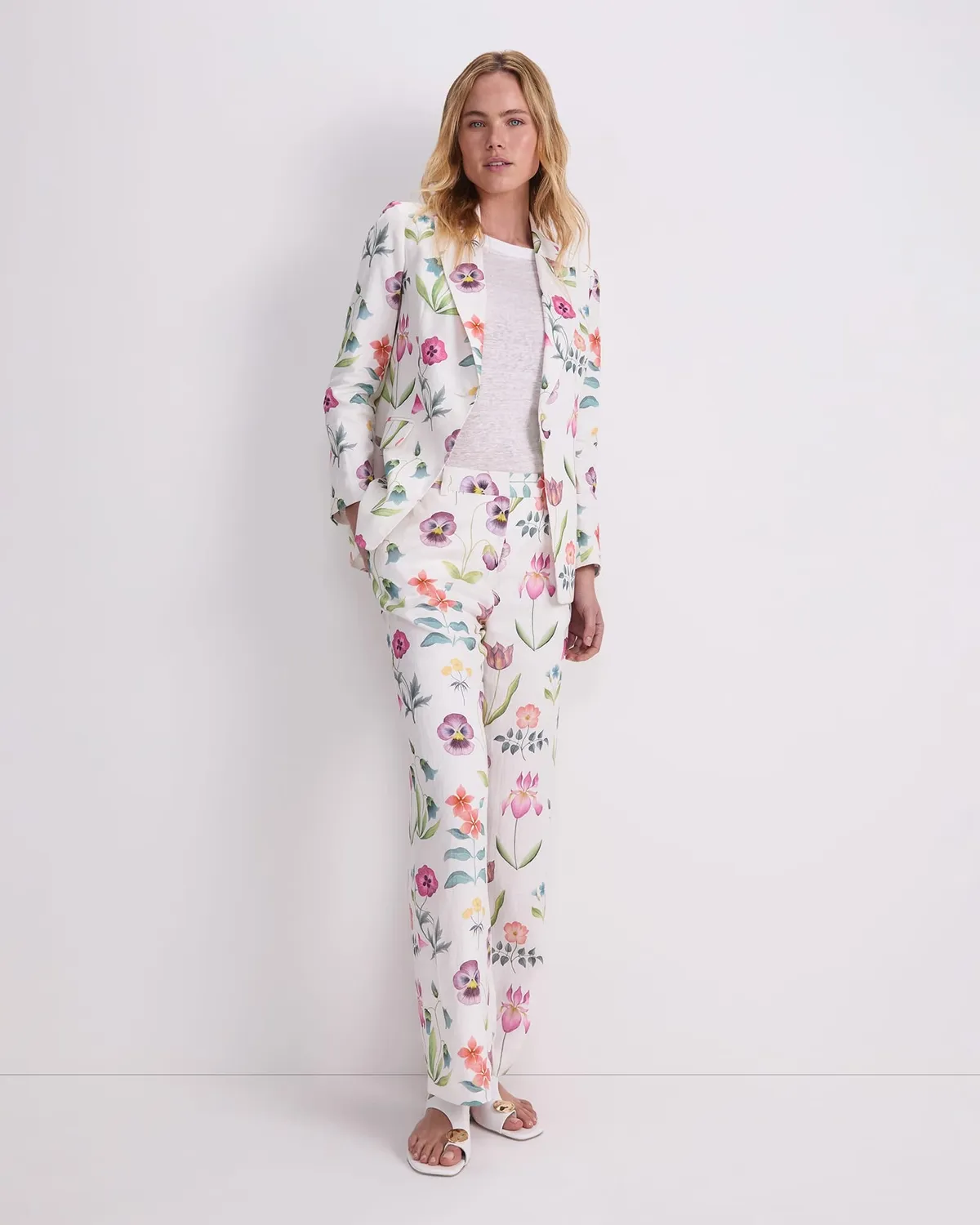 Sportscraft Floral Majesty Liberty Blazer veste lin femme