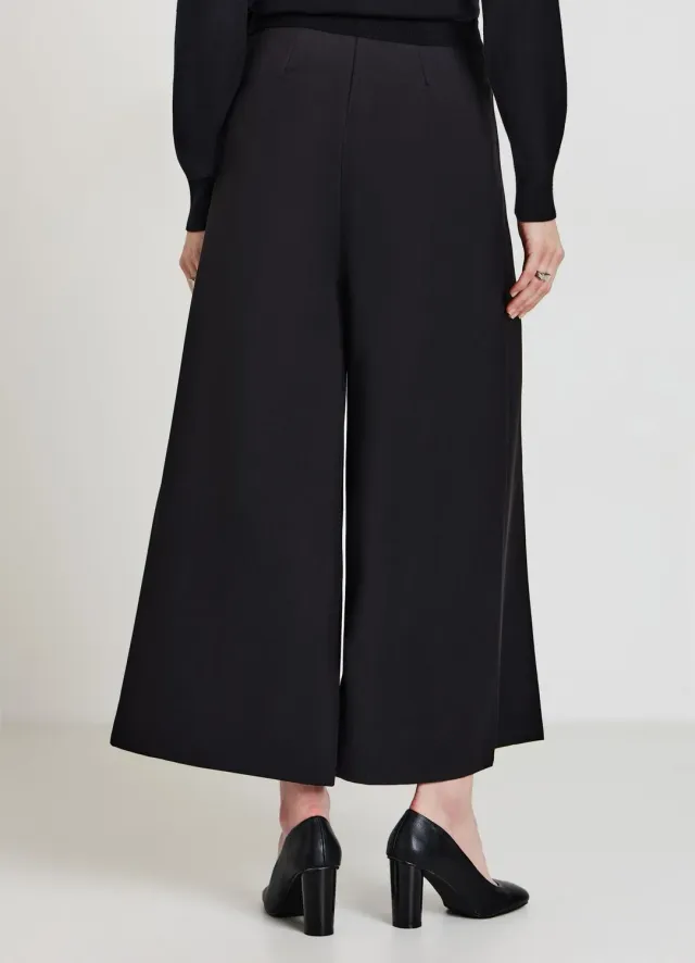Calliope pantalon large femme uni à plis devant