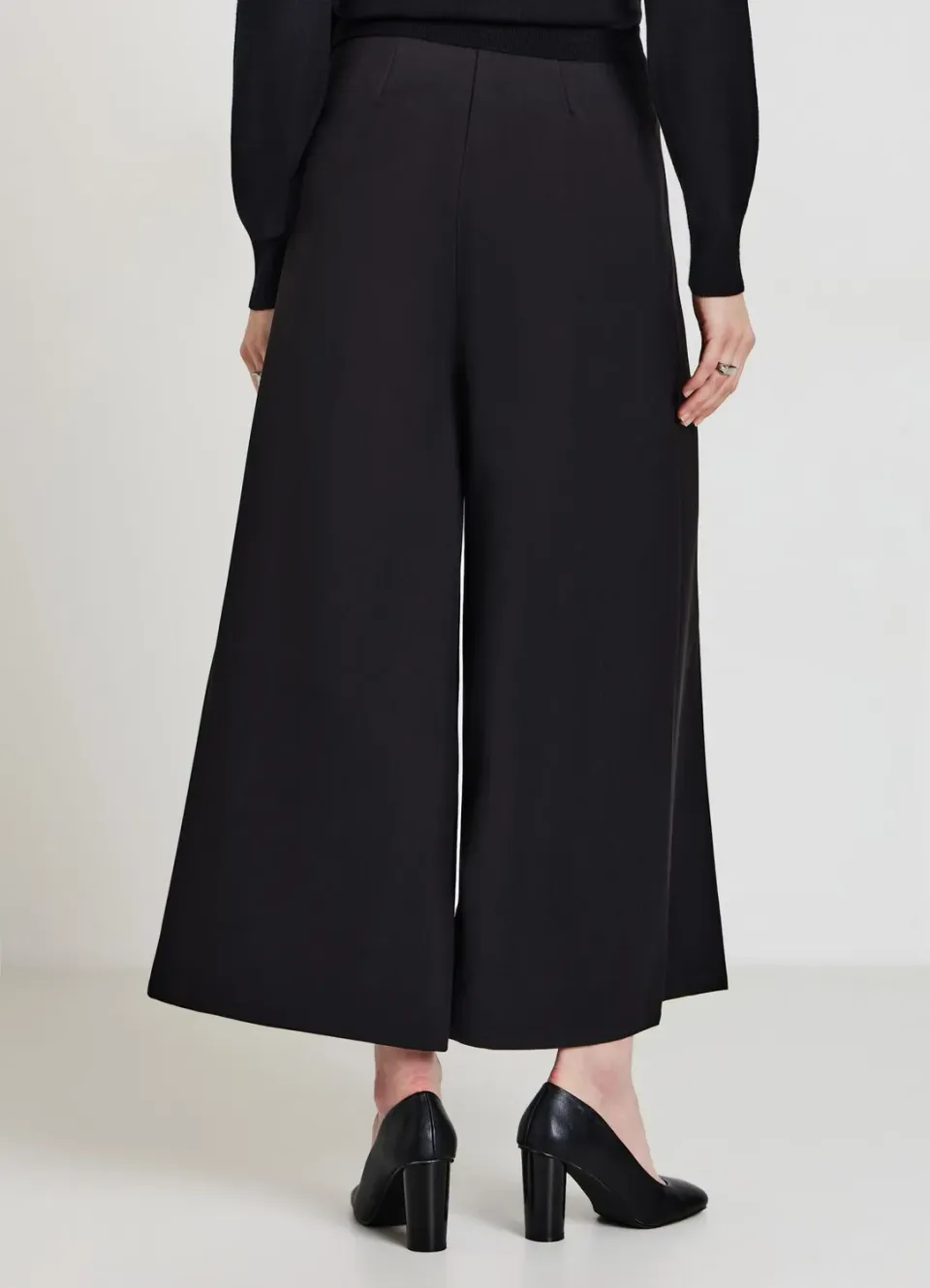 Calliope pantalon large femme uni à plis devant
