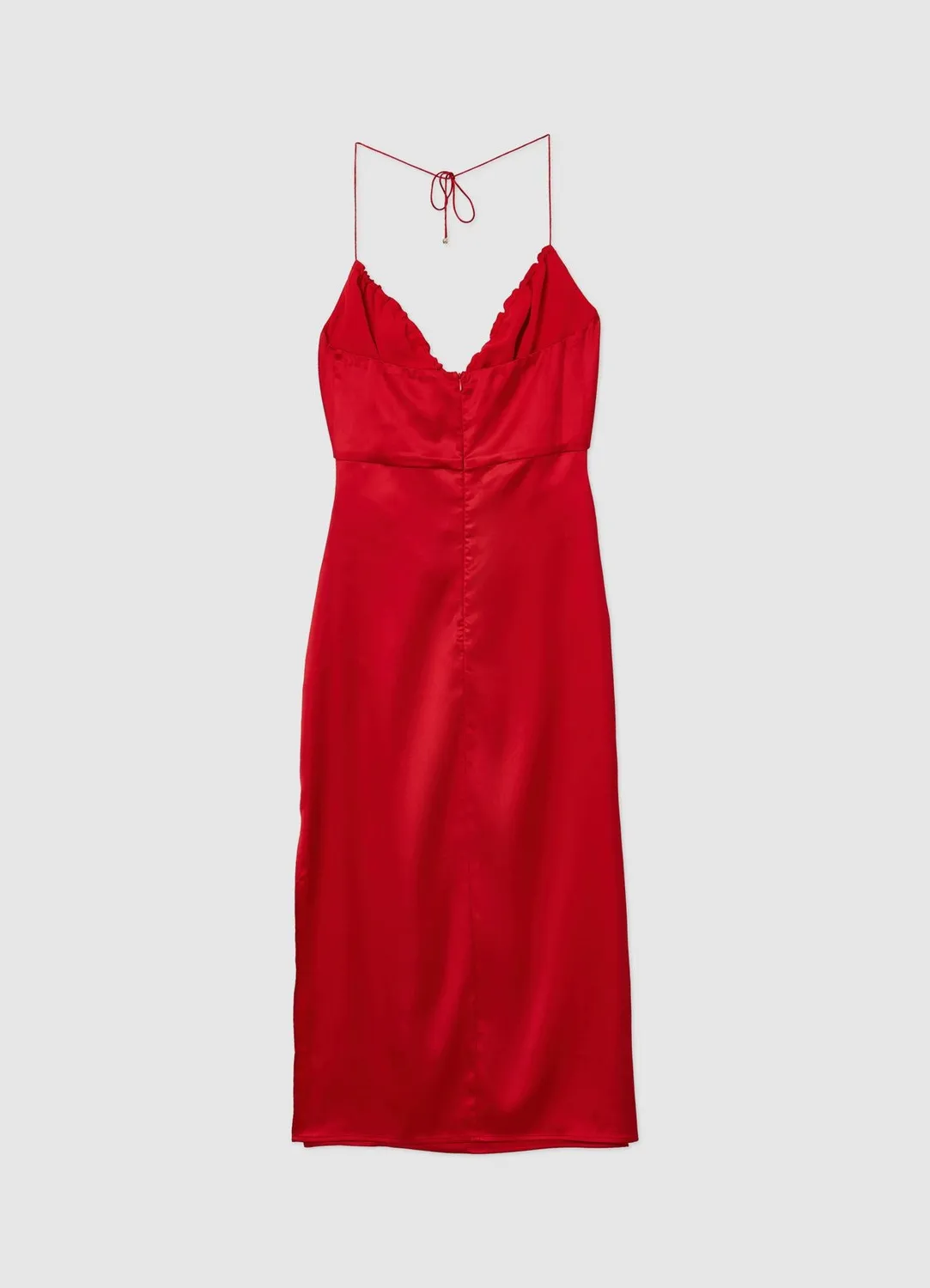 Calliope robe longue satinée femme cut out tour de cou