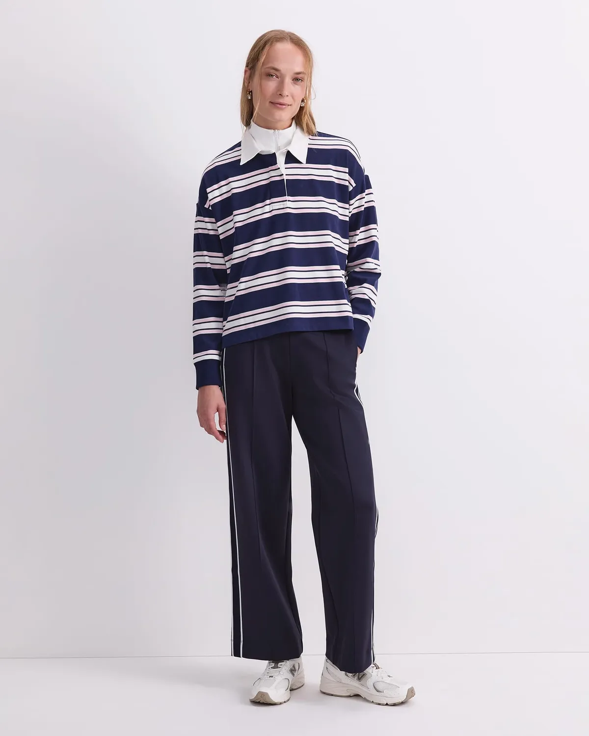Sportscraft Kiaya Cropped Rugby polo femme rayé
