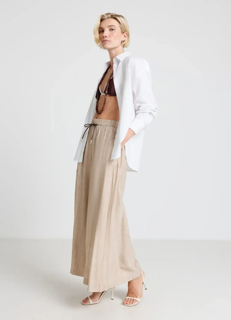 Calliope jupe-short femme large taille haute